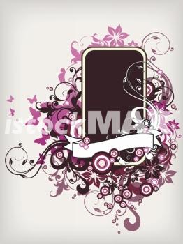 Metallic Ready File. floral background