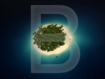 3d rendered illustration of a tropical island