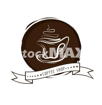Vector illustration of cup of hot coffee. Concept image of coffeehouse, restaurant, menu, cafe, coffee shop