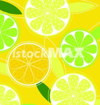 Metallic Ready File. Citrus fruit background vector - Lemon, Lime and Orange