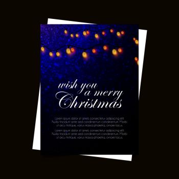 Wish you a Merry Christmas Blue lighting background. Vector EPS10 Abstract Template background