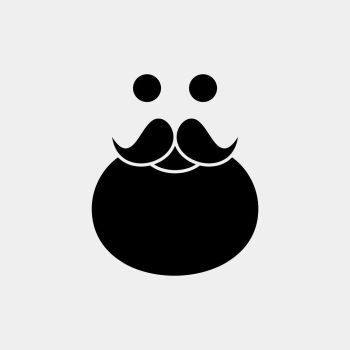 moustache, Hipster, movember, santa, Beared Glyph Icon. Vector isolated illustration. Vector EPS10 Abstract Template background
