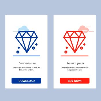 Diamond, Canada, Jewel  Blue and Red Download and Buy Now web Widget Card Template