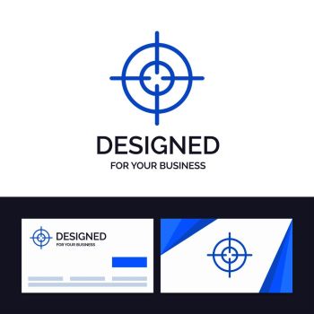 Creative Business Card and Logo template Target, Aim, Interface Vector Illustration