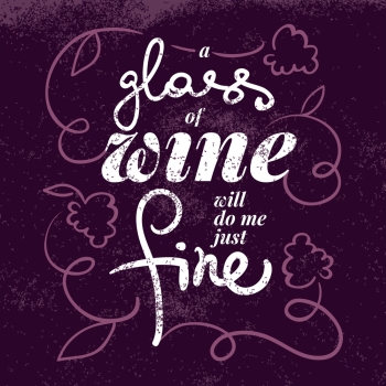 Wine list typographic poster. Hand drawn vector illustration. Menu design