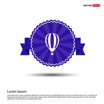Air Balloon icon - Purple Ribbon banner