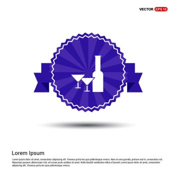 Alcohol drink icon - Purple Ribbon banner