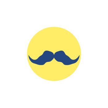 moustache, Hipster, movember, male, men Glyph Icon.. Vector EPS10 Abstract Template background