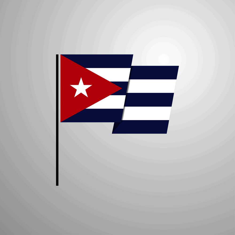 Cuba waving Flag design vector