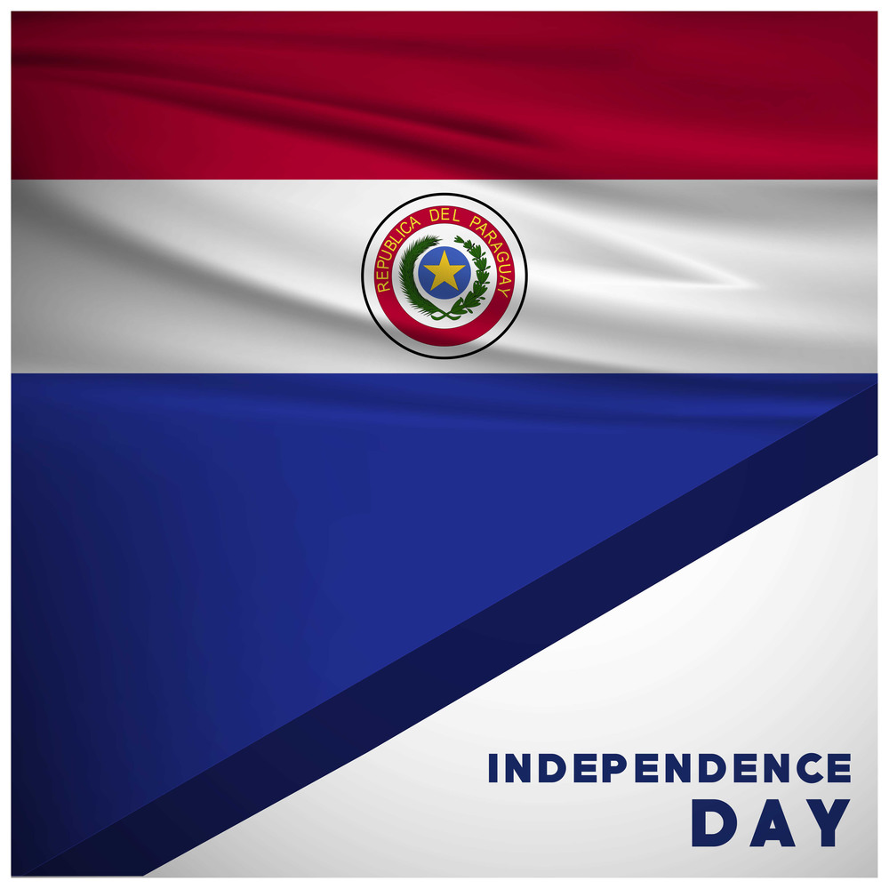 Paraguay Independence day design vector