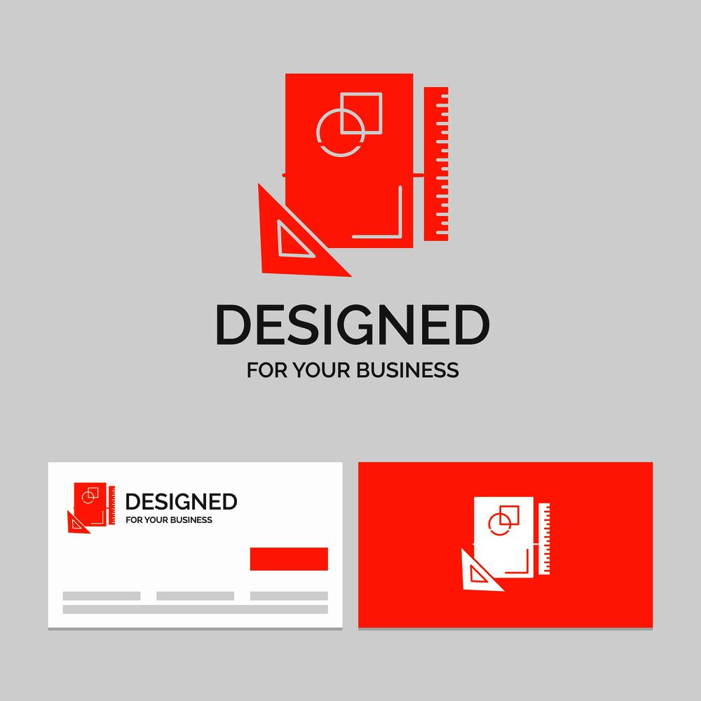 Business logo template for Design, layout, page, sketch, sketching. Orange Visiting Cards with Brand logo template.. Vector EPS10 Abstract Template background