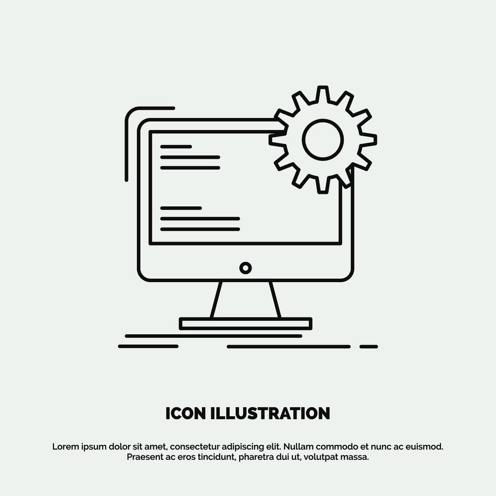 Internet, layout, page, site, static Icon. Line vector gray symbol for UI and UX, website or mobile application. Vector EPS10 Abstract Template background