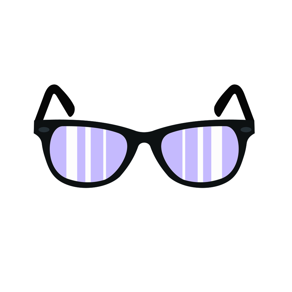Sunglasses flat icon isolated on white background. Sunglasses flat icon