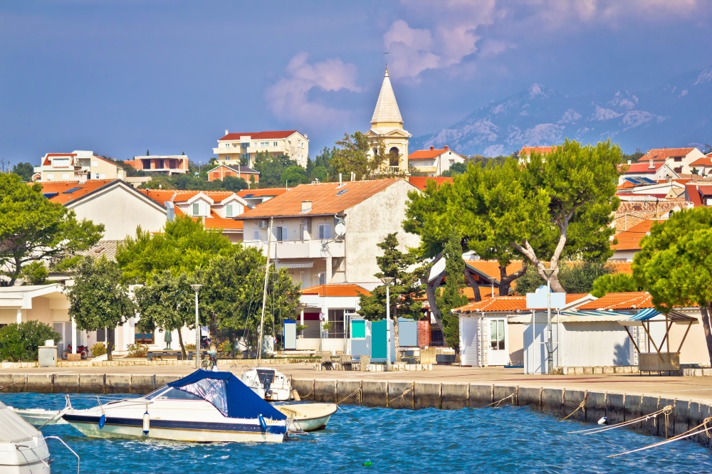 Novalja on Pag island waterfront view, Dalmatia, Croatia