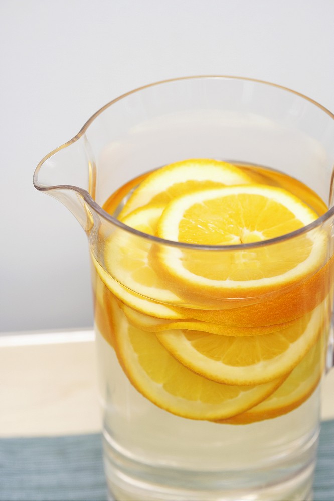 Close-up of a jug of lemonade