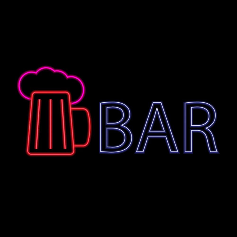 Neon beer bar. . Neon beer bar. Vector illustration .