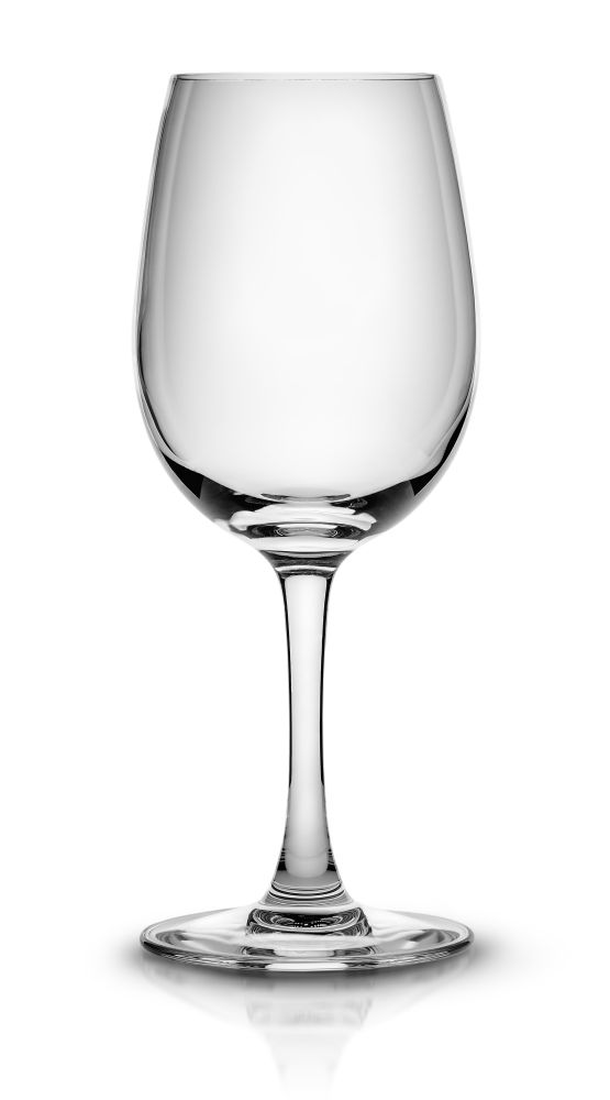 Empty wine glass for white wine isolated on white background. Empty wine glass for white wine