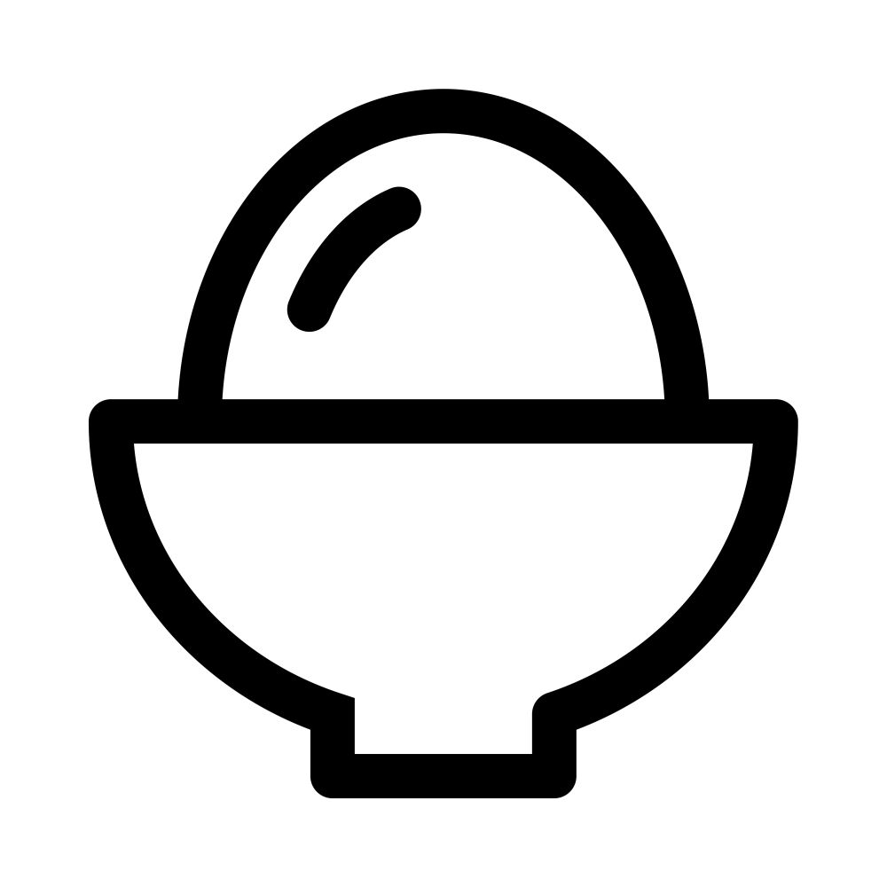 rice bowl, icon on isolated background,