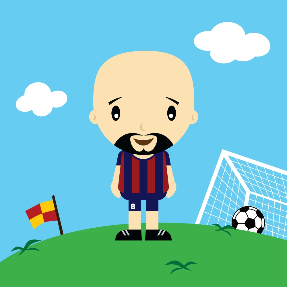 funny cartoon soccer player league vector art. funny cartoon soccer player league vector art illustration