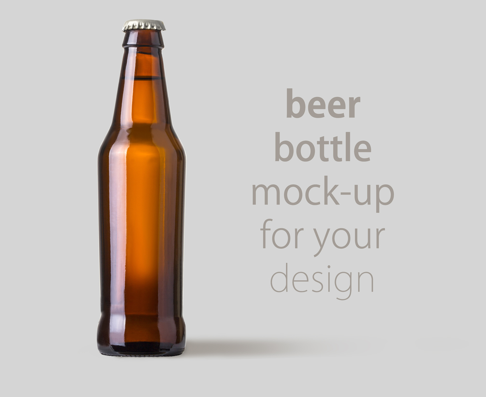 Beer Bottle Mock-Up for your design with clipping path