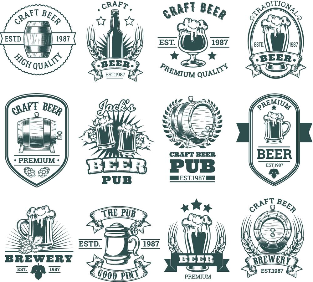 beer pub brewery badge label logo vector. beer pub brewery badge label logo vector art