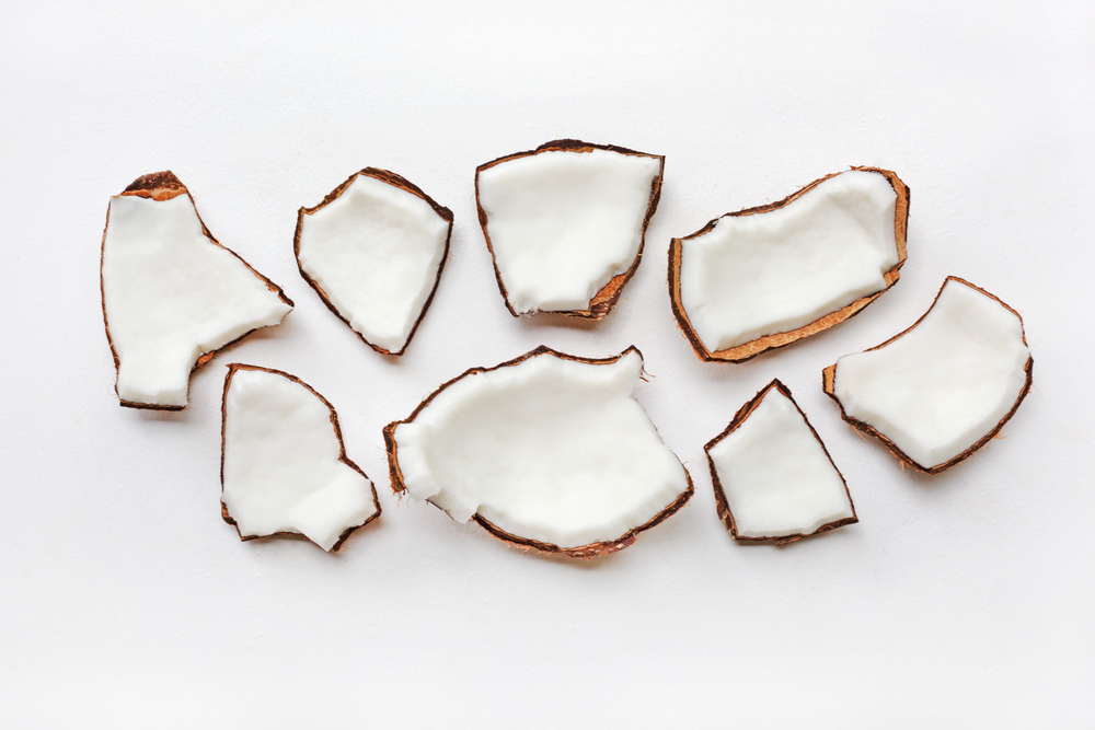 Coconuts isolated on the white background.. Coconuts isolated on the white background. top view