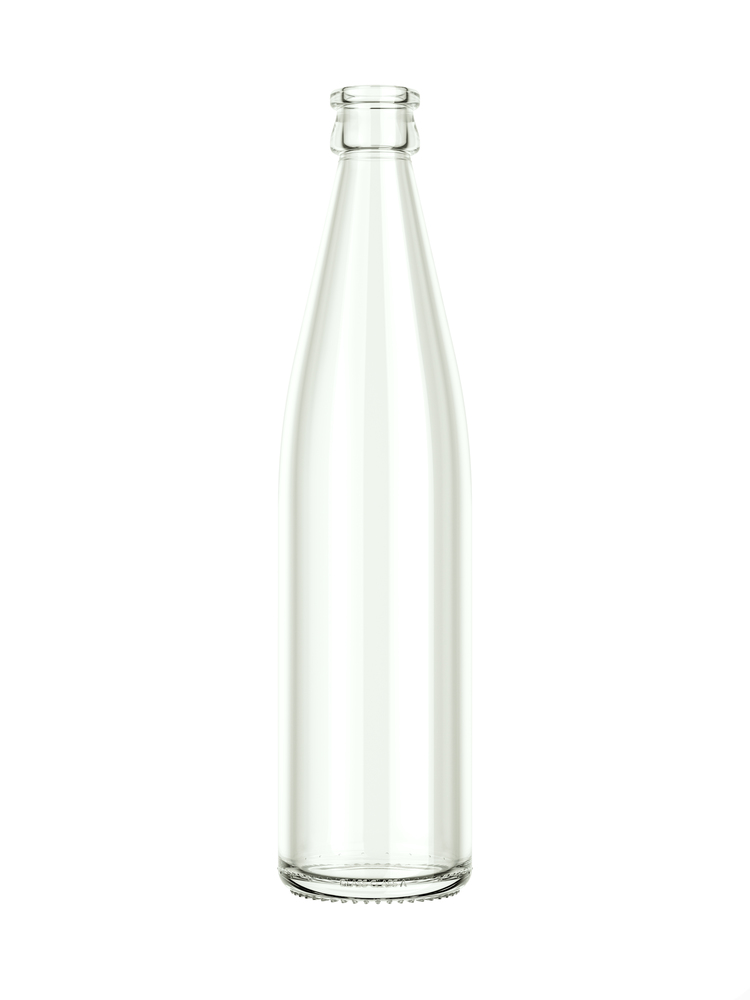 Empty bottle for water or beer isolated on white background