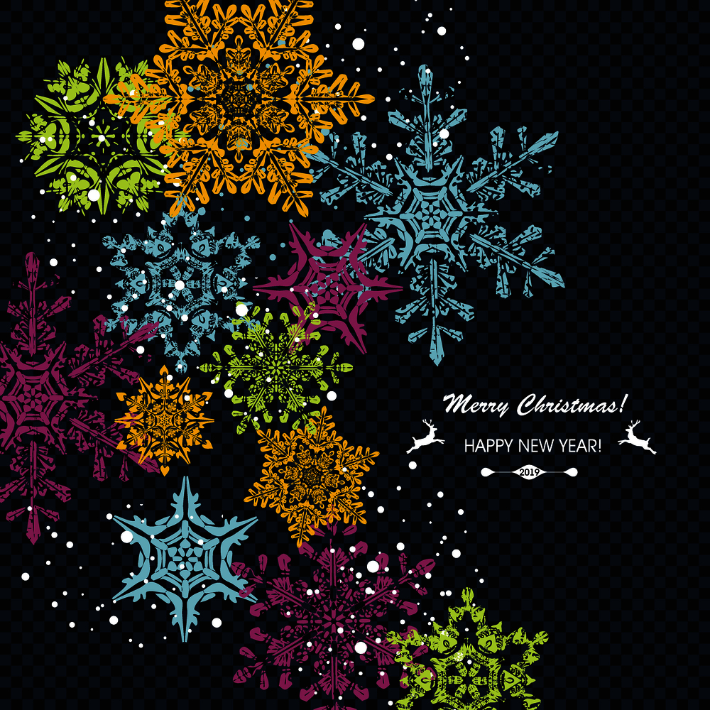 Blue winter abstract Christmas Background.Vector illustration.