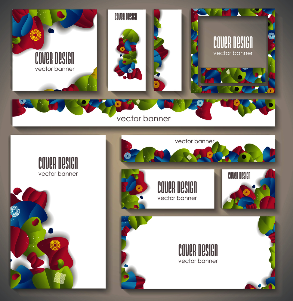 Corporate identity, business set design with abstract background