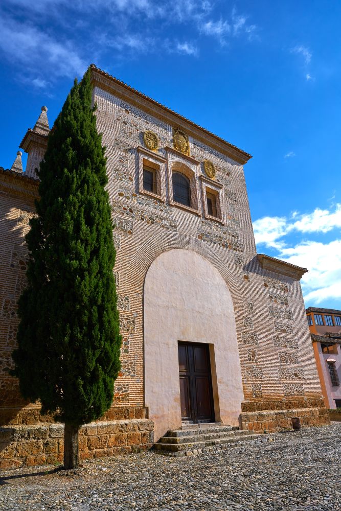 Santa Maria de Alhambra church in Granada of Spain at Andalusia