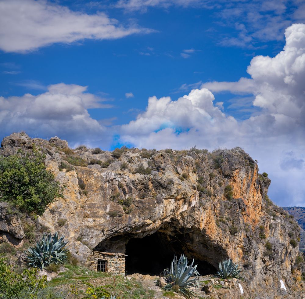 Cave in Alpujarras of Granada at Andalusia spain