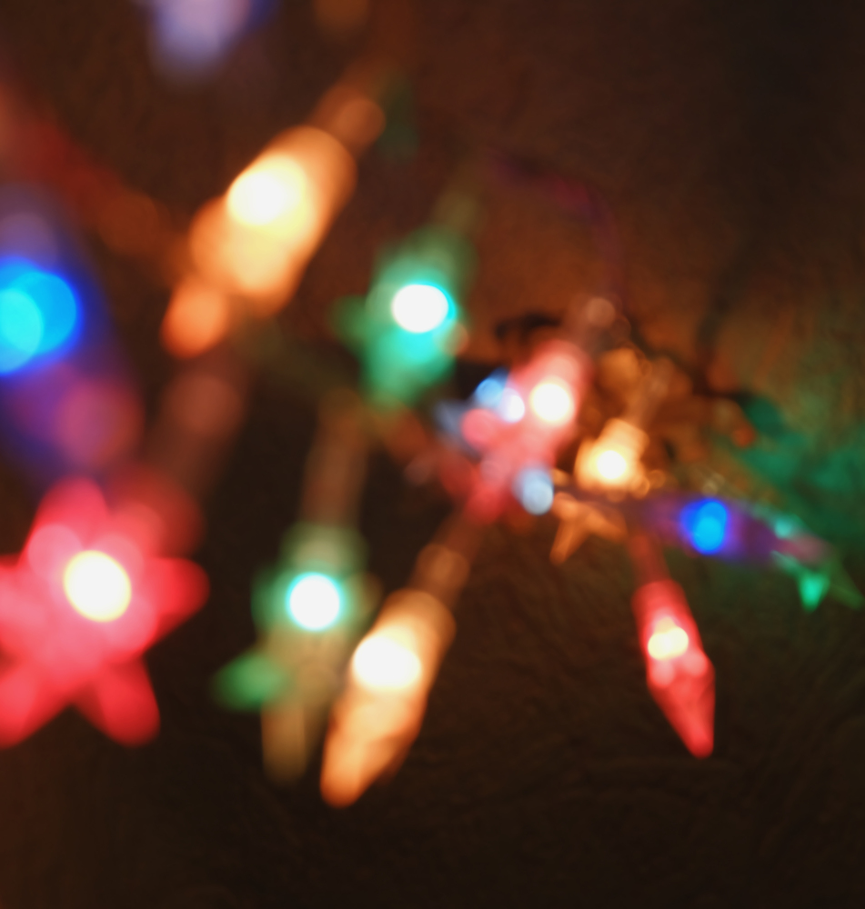 Defocused holiday lights