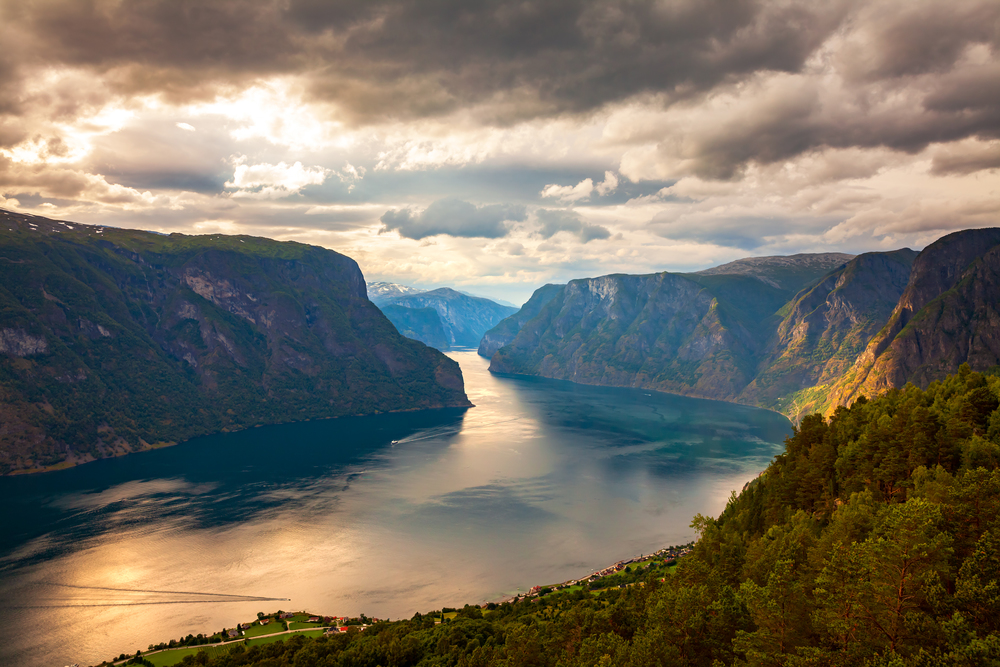 Beautiful Nature Norway natural landscape. Stegastein Lookout.