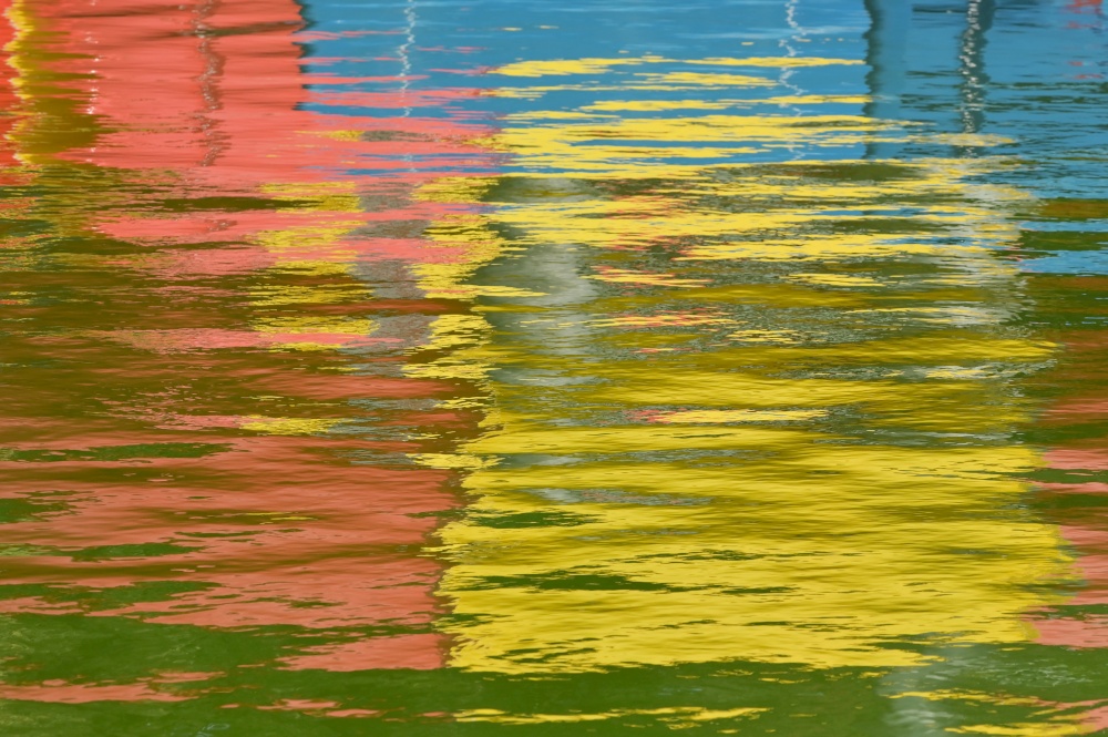 Closeup Colorful Abstract Reflection On Water
