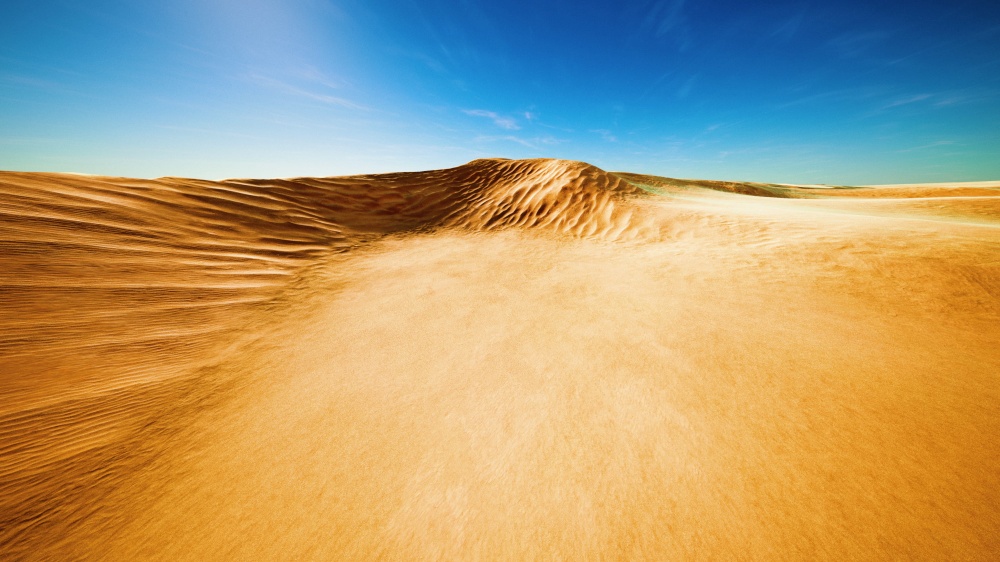 sand dunes at sunset in the Sahara Desert in Libya