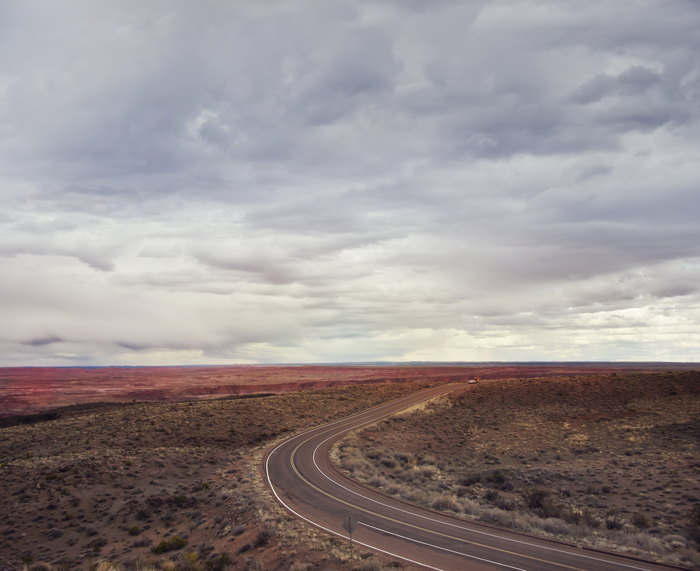 Road in Petrified Forest National Park, Arizona, United States