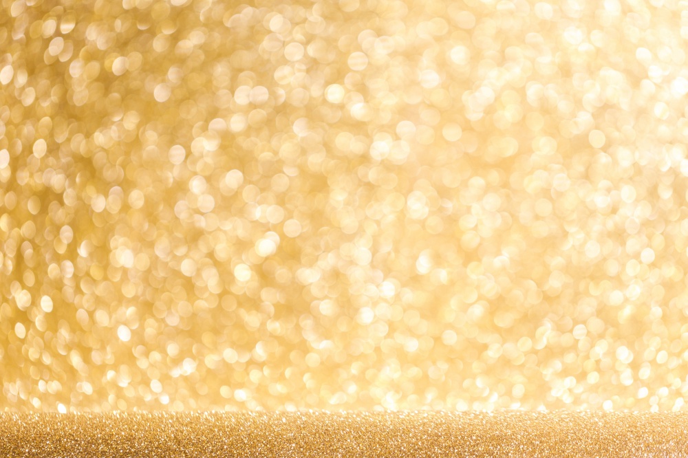 Lights on golden background beautiful holiday abdstrcat shiny lights. Lights golden background