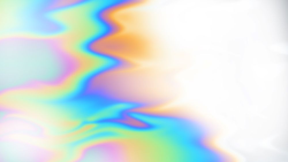 Abstract holographic waves ripples. Air background with trendy multicolor gradation. Blurry illustration, beautiful wallpaper with copy space. Vector EPS10, not trace image, include mesh gradient. abstract iridescent holographic background, vector mesh gradient