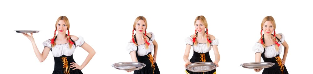 German girl in traditional festival clothing