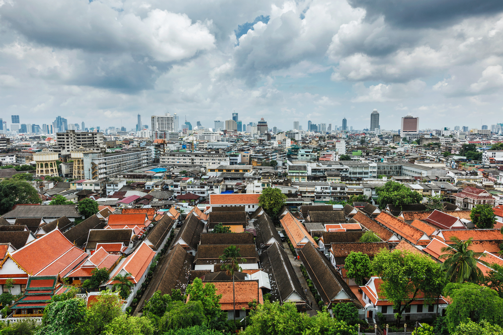 Aerial view of Bangkok cityscape. Bangkok, Thailand. Aerial view of Bangkok, Thailand