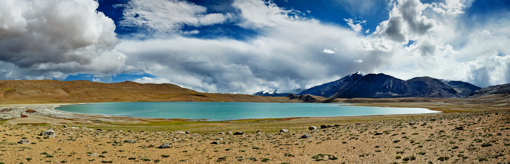 Panorama of Himalayan lake Kyagar Tso, Ladakh, India. Panorama of Himalayan lake Kyagar Tso, Ladakh