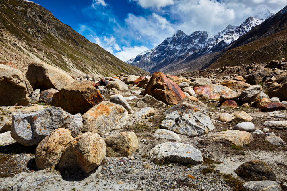 Lahaul Valley in Himalayas. Himachal Pradesh, India India. Lahaul Valley in Himalayas