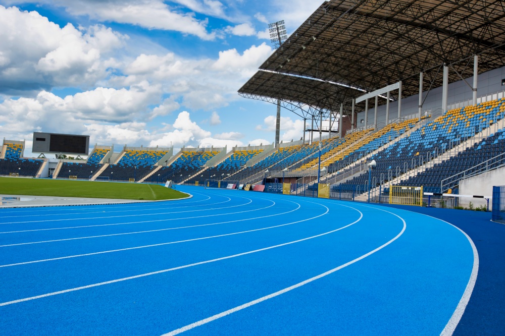Full length view athlete stadium