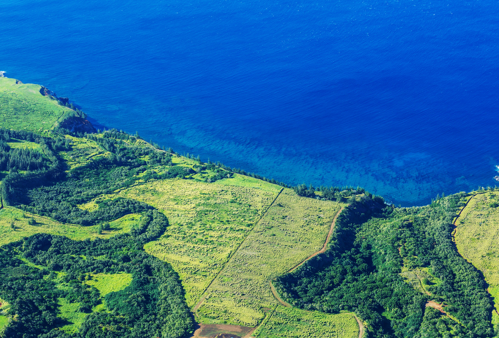 Aerial view of Maui island, Hawaii, USA