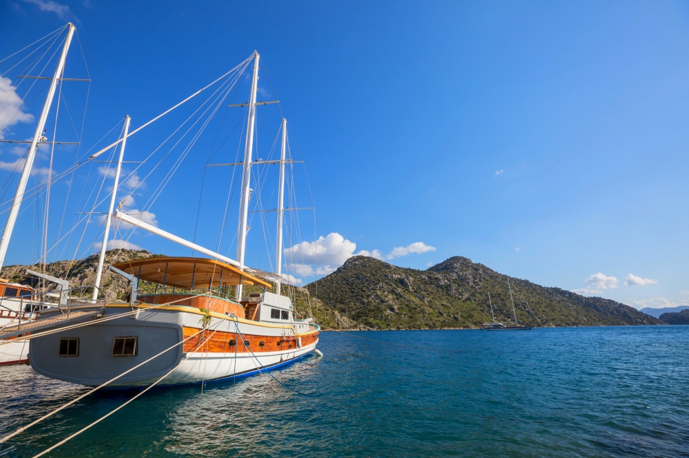 Yacht marine in Mediterranean Coast, Turkey