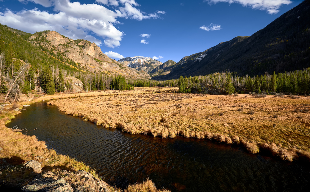 East Inlet Creek in Rocky Mountain National Park landscape, Colorado, USA.