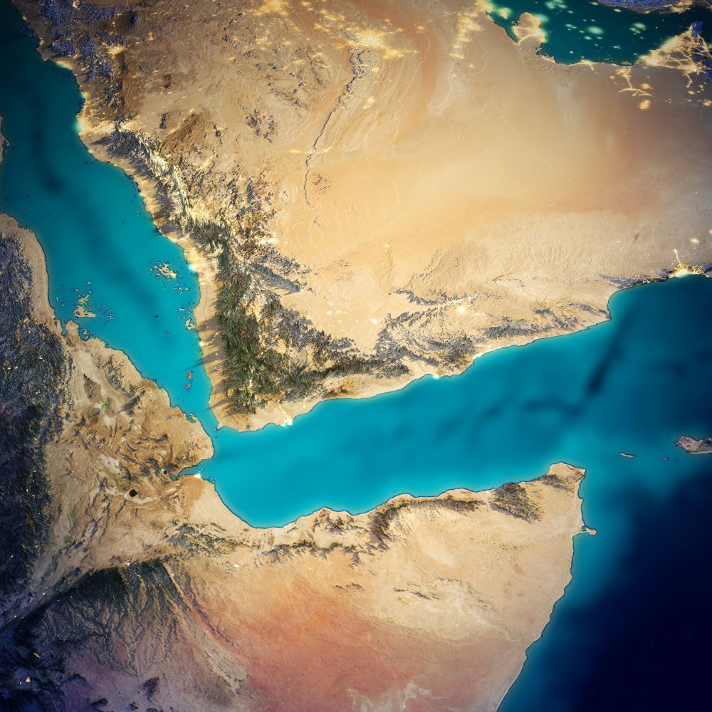 Saudi Arabia and Somalia map. Elements of this image furnished by NASA. 3d rendering. Saudi Arabia and Somalia map