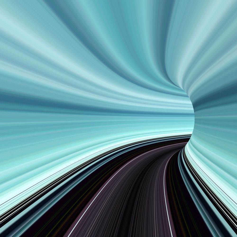 Abstract speed road. 3d rendering. Abstract speed road