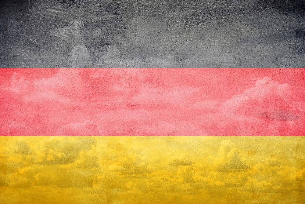 Germany flag vintage sky illustration. Germany flag illustration