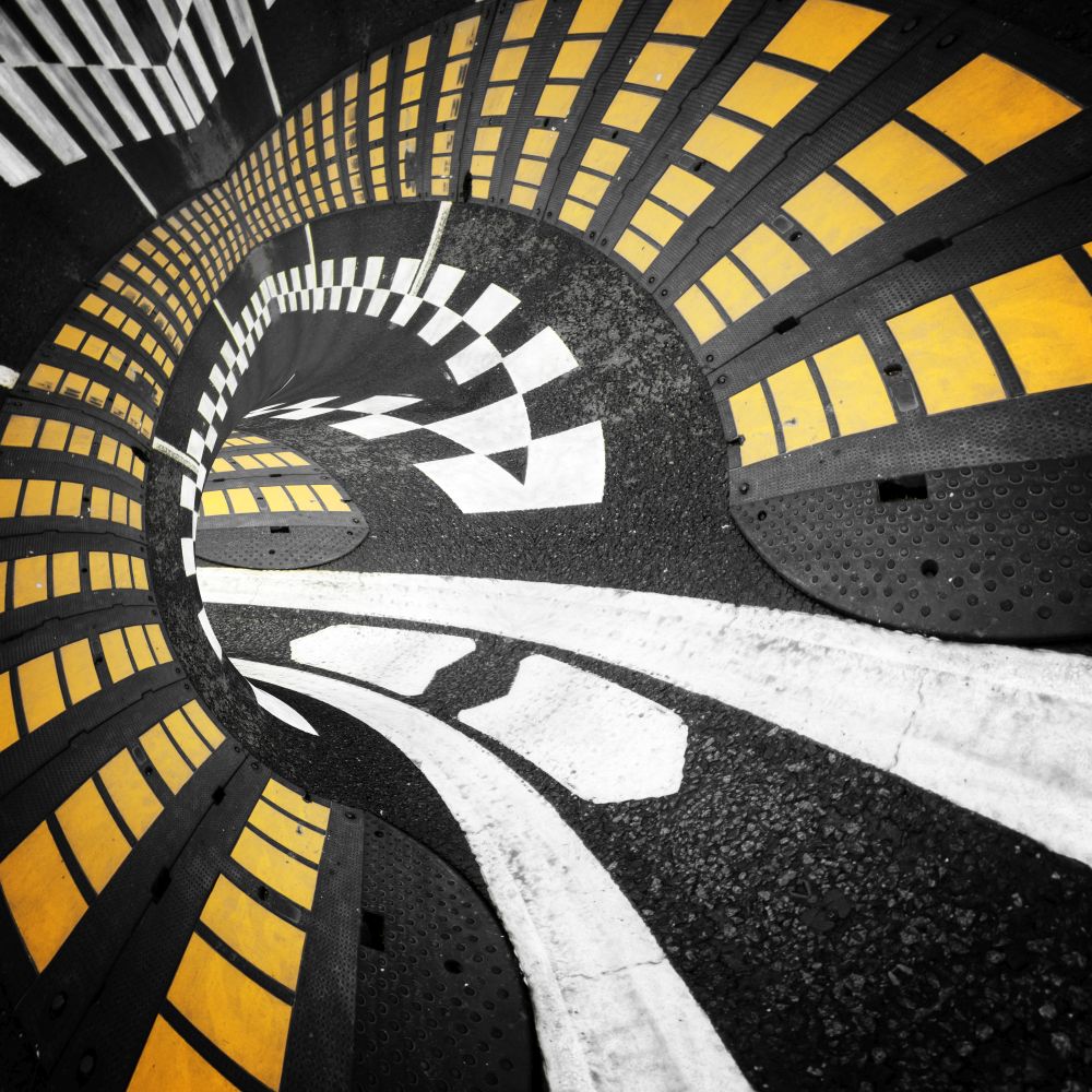 Abstract road tunnel. 3d rendering. Abstract road tunnel